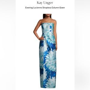Kay Unger Lucienne Strapless Evening Gown - size 10. New with Tags.